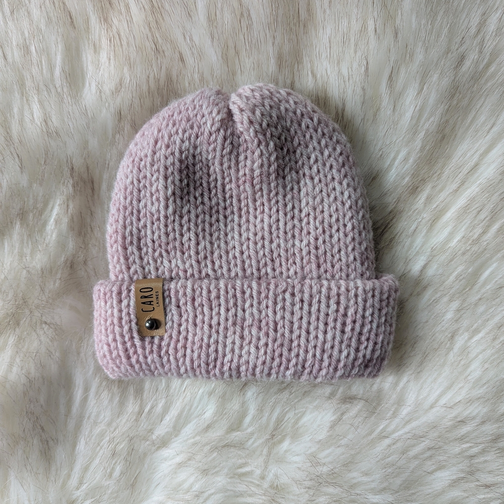 Kids Pink Knit Beanie
